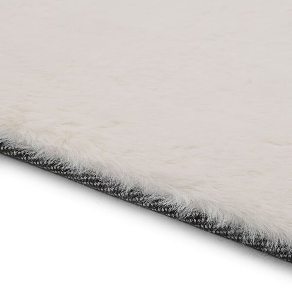 vidaXL Tappeto 120x160 cm in Pelle di Coniglio Sintetica Crema