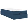 vidaXL Struttura letto con materasso con materasso 2 pcs Blu Tessuto