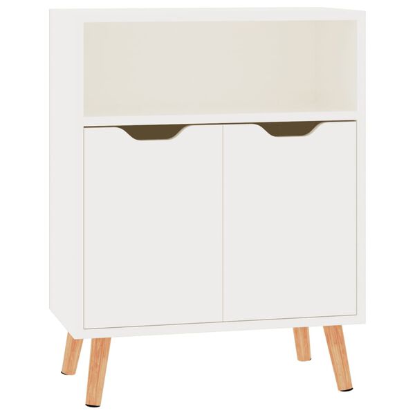 vidaXL Credenza Bianco Lucido 60x30x72 cm in Legno Multistrato