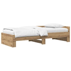 vidaXL Struttura letto con testata Rovere Artigianale 80 x 200 cm