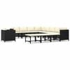 vidaXL Set Divani da Giardino 12 pz con Cuscini in Polyrattan Nero