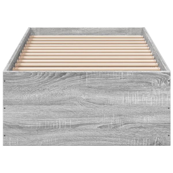 vidaXL Giroletto Grigio Sonoma 90x200 cm in Legno Multistrato