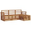 vidaXL Set divani 4 pcs Naturale Legno di Acacia Massello