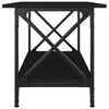 vidaXL Tavolino da Salotto Nero 80x45x45 cm Legno Multistrato e Ferro