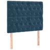 vidaXL Testiera Blu Scuro 90x7x118/128 cm Velluto