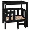 vidaXL Cuccia per Cani Nera 65,5x50,5x70 cm in Legno Massello di Pino