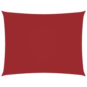 vidaXL Parasole a Vela Oxford Rettangolare 3,5x4,5 m Rosso