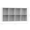 vidaXL Libreria/Credenza Bianco Lucido 66x30x130 cm Legno Multistrato