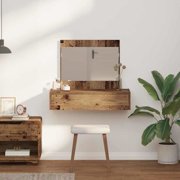 vidaXL Tavolo da Trucco Marrone 83 x 40 x 70 cm Legno multistrato