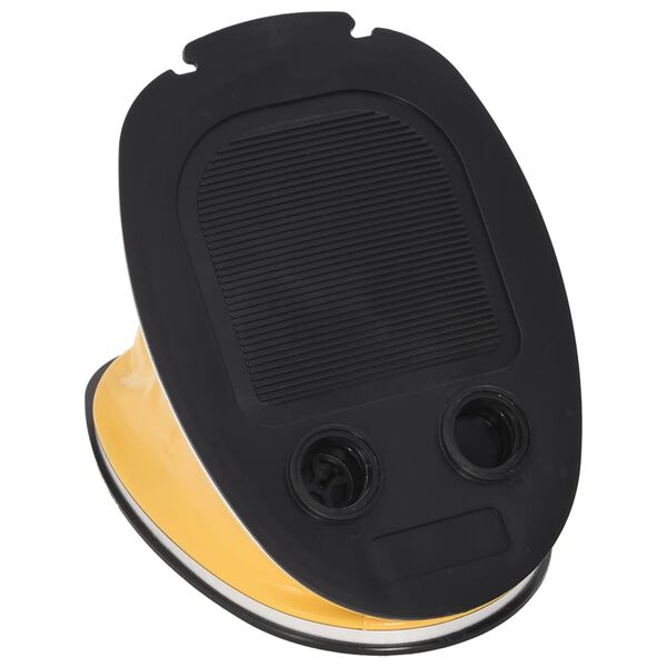 vidaXL Pompa a Pedale 26x18 cm in PP e PE Grigia e Gialla