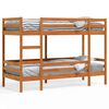 vidaXL Letto a Castello Marrone Cera 75x190 cm in Legno di Pino