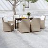 vidaXL Set da Pranzo da Giardino 7 pz Marrone