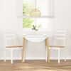 vidaXL Sedie da Pranzo 2 pz Bianche in Legno Massello di Hevea