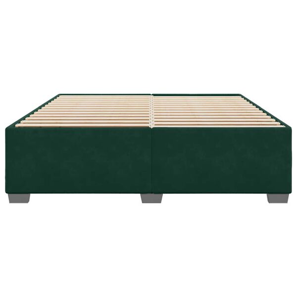 vidaXL Giroletto senza Materasso Verde Scuro 180x200 cm in Velluto