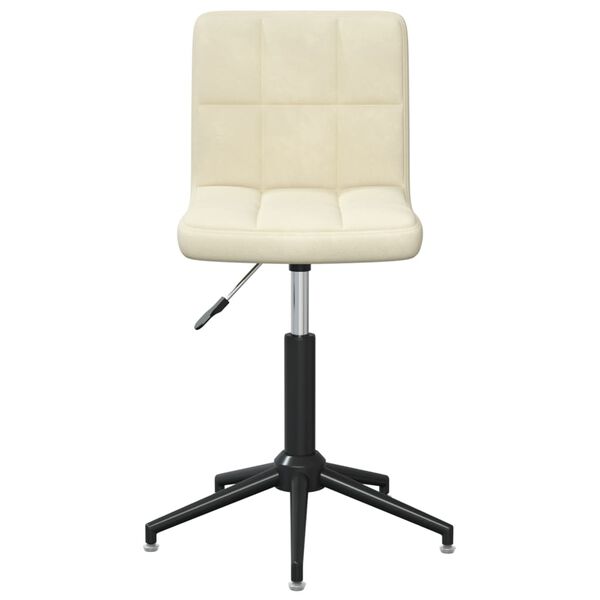 vidaXL Sedie da Pranzo Girevoli 4 pz Crema in Velluto