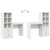 vidaXL Scrivania con cassetto 2 pcs Bianco