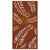 vidaXL Decorazione Muro da Giardino 105x55 cm Foglia Acciaio Corten