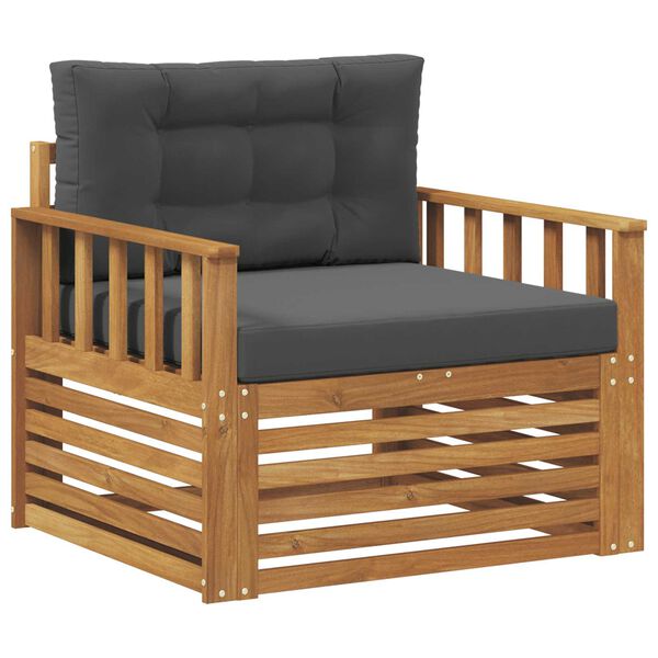 vidaXL Set di divani da esterno Legno di Acacia Massello e Poliestere