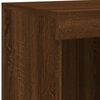 vidaXL Credenza con Luci LED Rovere Marrone 202x37x100 cm
