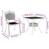 vidaXL Set di Tavolo da Giardino 5 pcs Nero Alluminio pressofuso