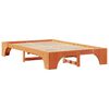 vidaXL Struttura del letto Marrone cerato 135 x 190 cm Pino massello