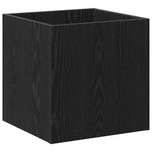 vidaXL Scatola per vasi Rovere Nero 40 x 40 x 40 cm