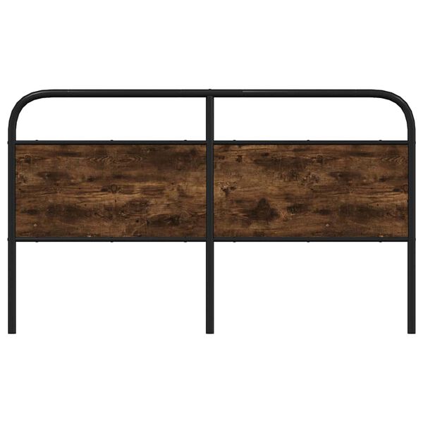 vidaXL Testiera Rovere Fumo 150 cm in Acciaio e Legno Multistrato