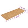 vidaXL Tappeti Autoadesivi Scale Aspetto Sisal 15pz 65x21x4 Sisal