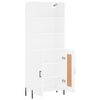 vidaXL Credenza Bianca 69,5x34x180 cm in Legno Multistrato