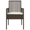 vidaXL Sedia da Giardino 2 pcs Marrone 53 x 60 x 85cm polyrattan