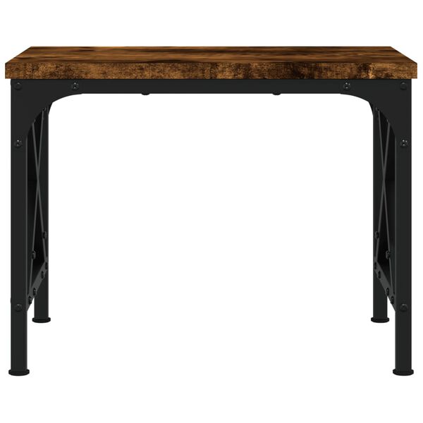 vidaXL Supporto Stampante Rovere Fumo 40x30x31 cm Legno Multistrato