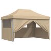 vidaXL Tenda Party Beige 279 x 410 x 315 cm Tessuto Oxford