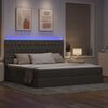 vidaXL Letto con contenitore e LED Talpa 200 x 200 cm Poliestere