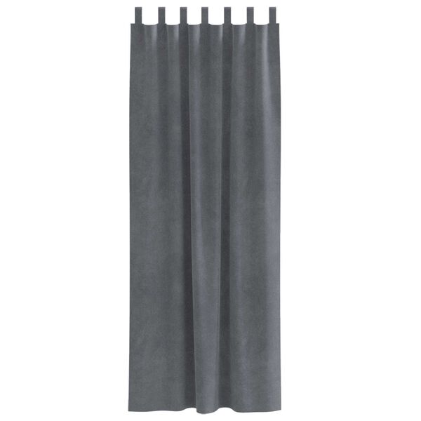 vidaXL Tende oscuranti 2 pcs Grigio chiaro 140 x 245 cm Velluto