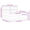 vidaXL Letto a molle con materasso Nero 180 x 200 cm Tessuto