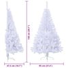 vidaXL Albero di Natale artificiale Bianco 150 cm PVC e Acciaio