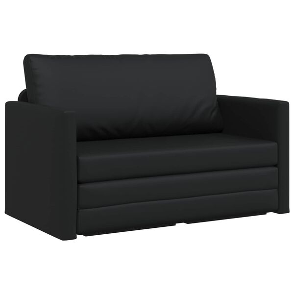 vidaXL Divano letto 110cm Nero Pelle Artificiale