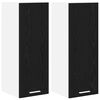 vidaXL Armadio pensile 2 pcs Rovere Nero e Bianco 30 x 31 x 80 cm