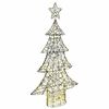 vidaXL Albero di Natale con 160 LED Bianco caldo 150 cm Rattan