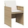 vidaXL Set da Pranzo da Giardino 15 pz con Cuscini Beige in Polyrattan