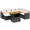 vidaXL Set Divani da Giardino con Cuscini 8 pz Nero in Polyrattan