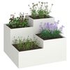 vidaXL Vaso da giardino Bianco 100 x 100 x 60 cm Acciaio