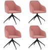 vidaXL Sedie da Pranzo 4 pz Rosa in Velluto