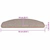 vidaXL Tappetini per scale 20 pz 65x24x4 cm Marrone chiaro Semicircolari Grandi