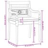 vidaXL Set Pranzo da Giardino 3pz con Cuscini Bianchi Massello di Teak