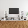 vidaXL Set Mobili Porta TV 5 pz Bianco in Legno Multistrato
