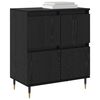 vidaXL Credenza Rovere Nero 60 x 35 x 70 cm