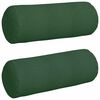 vidaXL Cuscini a rullo 2 pcs Verde Scuro Ø 25 x 70 cm Tessuto in Cords