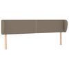 vidaXL Testiera ad Orecchio Tortora 183x23x78/88 cm in Tessuto