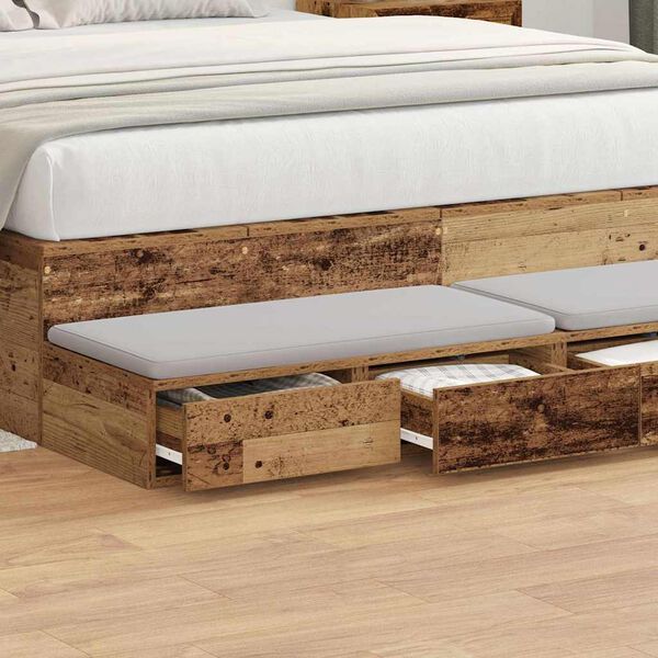 vidaXL Cassetti per letto Legno vecchio 150 x 36,5 x 16,5 cm